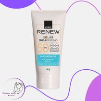 Renew Solar FPS 50 com Ácido Hialurônico 40g Tripla proteção Acabamento Matte