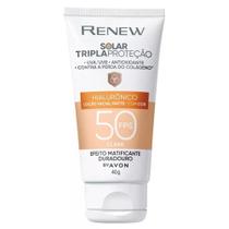 Renew Solar Fps 50 Cor Clara 1.0 40G Mais vendido UVA/UVB Hialurônico - Loção facial