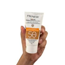 Renew Solar FPS 50 Cor Média Clara 2.0 40G Mais vendido - Efeito duradouro - UVA/UVB