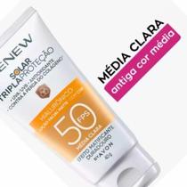 Renew Solar FPS 50 Cor Média Clara 2.0 40G Mais vendido - Matte - Hialurônico