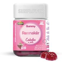 Rennakér Gummy Hair Skin Nails Cabelos Pele Unhas 60 gomas 3g