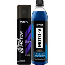 Renovador De Motor Verniz Spray 400ml Vonixx Moto-v Shampoo