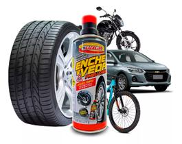 Reparador Instantâneo Enche e Veda Pneu Cheio 400ml Luxcar Reparador Instantâneo Enche e Veda Pneu Cheio 400ml Luxcar