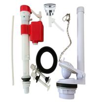 Reparo Completo Caixa Acoplada Acionamento Superior Botao Descarga Banheiro Vaso Sanitario Privada Drenagem Lavabo