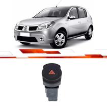 Reparo Interruptor Emergencia Logan Sandero 2007 Ate 2011 Led Vermelho 7 Terminais 8200602232