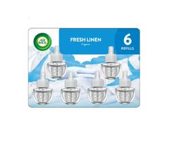 Repelente de Aceite Perfumado con Enchufe Air Wick Fresh Linen, Paquete de 6 Repelente de Aceite Perfumado con Enchufe Air Wick Fresh Linen, Paquete de 6