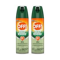 Repelente de insetos DESLIGADO! Aerossol seco Deep Woods 118 mL (4 onças) x2