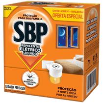 Repelente Elétrico Líquido SBP 45 Noites 1 Aparelho + 1 Refil de 35 ml - SBP Repelente Elétrico