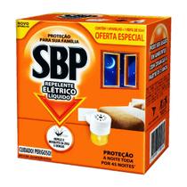 REPELENTE ELÉTRICO LIQUIDO SBP 45 NOITES APARELHO COM REFIL 35ml
