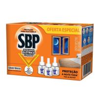Repelente Elétrico Líquido SBP 45 Noites com 3 Refis 35ml Cada Oferta Especial Repelente Elétrico Líquido SBP 45 Noites com 3 Refis 35ml Cada Oferta Especial