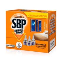 Repelente Elétrico Líquido SBP 45 Noites com 3 Refis 35ml Cada Oferta Especial Repelente Elétrico Líquido SBP 45 Noites com 3 Refis 35ml Cada Oferta Especial