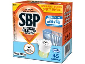 Repelente Elétrico Líquido SBP 45 Noites - com Refil 35ml