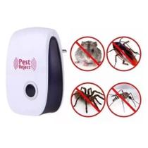 Repelente Eletrônico Ultrassônico Mosca Pernilongos Baratas Morcegos repele e Espanta Ratos bivolt Repelente Eletrônico Ultrassônico Mosca Pernilongos Baratas Morcegos repele e Espanta Ratos bivolt