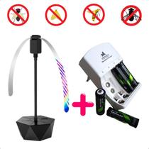 Repelente Espanta Mosca Ventilador + 4 Pilhas e Carregador