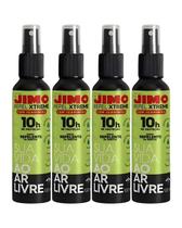 Repelente Jimo Suave 100ml 4un Proteção 10h Rápida Absorção Textura Leve Não Oleosa