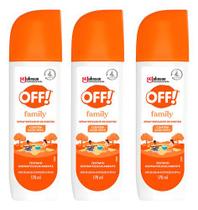 Repelente Off Family Infantil/Adulto 170ml kit c/3 Aloe Vera