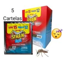 Repelente para insetos Mosquito da Dengue Aedes aegypt Zica Straik 5 Cartelas de 15 unidades