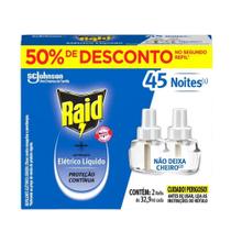 Repelente Raid Elétrico Refil 45 Noites Proteção Sem Mosquitos