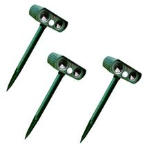 Repelente Solar Afasta Animais Kit 3 Uni Ultrasonico Repele Pombos Ratos Roedores Gambas Quintal Jardim Repelente Solar Afasta Animais Kit 3 Uni Ultrasonico Repele Pombos Ratos Roedores Gambas Quintal Jardim