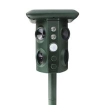 Repelente Solar Ultrassonico Infravermelho Sensor Proximidade Frequencia Ajustavel Afasta Escorpiao Cobra Roedores Pragas Insetos Cervos Protege Jard