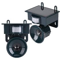 Repelente Solar Ultrassonico Kit 2 Uni Espanta Pombos Ratos Aves Pragas Sensor Movimento Detecta Presença Jardim Casa