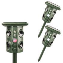 Repelente Solar Ultrassonico Kit 2 Uni Infravermelho Frequencia Ajustavel Sensor Proximidade Afasta Escorpiao Cobra