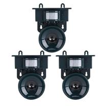 Repelente Solar Ultrassonico Kit 3 Uni Sensor Afasta Espanta Pombo Aves Ratos Pragas Detecta Movimento Jardim Quintal