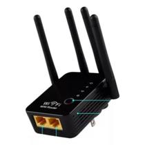 Repetidor de Sinal Wifi 4 Antenas Ampla Conexão KA X333 Preto