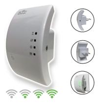 Repetidor De Sinal Wifi Expansor Wireless Internet Antena Cor Branco