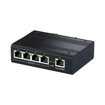 Repetidor Extensor POE Gigabit De 4 Portas 1000Mbps Em Liga De Alumínio Para Trilho DIN Com Entrada Repetidor Extensor POE Gigabit De 4 Portas 1000Mbps Em Liga De Alumínio Para Trilho DIN Com Entrada