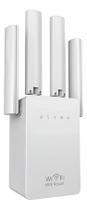 Repetidor Wifi 4 Antenas Amplificador De Sinal Wireless Cor