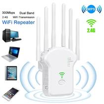 Repetidor WiFi Sem Fio Repetidor de Sinal WiFi Alto Ganho 6 Antena Dual-Band 2.4G 5G Amplificador de Rede WPS Router