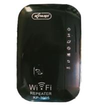 Repetidor Wifi Sinal Wireless Amplificador Extensor Potente KP-3005 - Preto - Knup