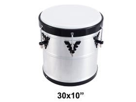 Repique de alumínio liso phx 30x10 906al instrumento de samba