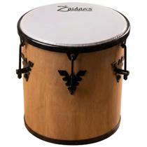 Repique de Mão 10 para Samba e Pagode Zaidans Madeira Vernizada Pele de Nylon Ferragens em Ferro Preto 30cm de Altura 1,8 kg Com Chave de Afinação