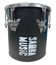 Repique De Mão Aluminio Samba Music 30x10 Preto