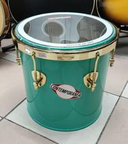 Repique De Mão Contemporânea 11polx30 Verde Agua Aro Gold Repique De Mão Contemporânea 11polx30 Verde Agua Aro Gold