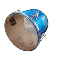 Repique De Mão Madeira PVC 30 X 12 Azul Samba Music PHX MUSIC