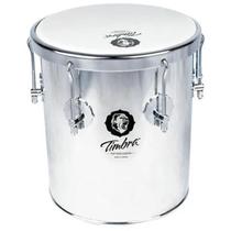 Repique mao timbra 10x30cm aluminio c/aro cromado pele leitosa Repique mao timbra 10x30cm aluminio c/aro cromado pele leitosa