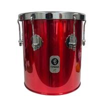 Repique mao timbra 10x30cm vermelho c/aro cromado pele leitosa 6af timbra