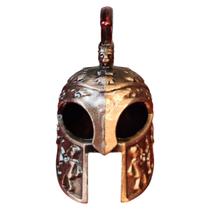 Réplica Mini Capacete Romano Metal Dourado Roma Antiga Réplica Mini Capacete Romano Metal Dourado Roma Antiga