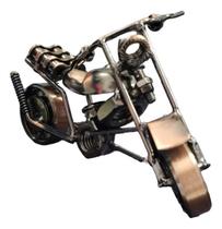 Réplica Miniatura Motocicleta Antiga Metal Retrô Decorativa