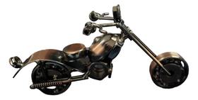 Réplica Miniatura Motocicleta Antiga Metal Retrô Decorativa