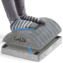 Reposapiés Ajustable ComfiLife de Espuma Viscoelástica Ergonómico Gris