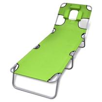 Reposera plegable vidaXL para exterior con respaldo ajustable