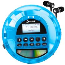 Reproductor de CD KLIM Nomad Transparente Azul Bluetooth AUX Radio FM