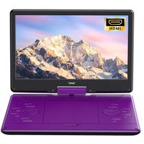 Reproductor de DVD portátil ieGeek con pantalla giratoria de 14.1" HDMI USB