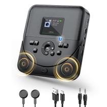 Reprodutor de CD portátil Erasiny com Bluetooth, alto-falantes duplos e FM