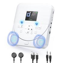 Reprodutor de CD Portátil Erasiny com Bluetooth, FM, AUX e Bateria Recarregável Reprodutor de CD Portátil Erasiny com Bluetooth, FM, AUX e Bateria Recarregável