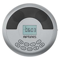 Reprodutor de CD Portátil Riptunes com Conectividade Sem Fio, Alto-falantes Duplos e USB Reprodutor de CD Portátil Riptunes com Conectividade Sem Fio, Alto-falantes Duplos e USB